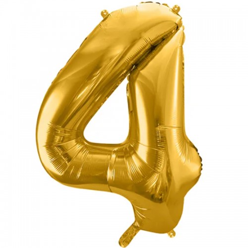 Balão Número 4 Dourado